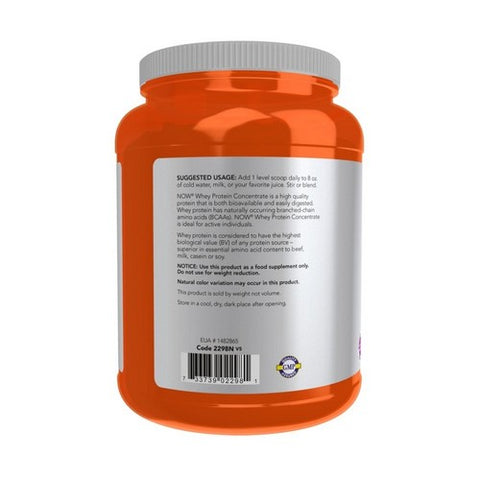 Now Foods, Whey Protein Concentrate, Unflavored 1.5 lbs