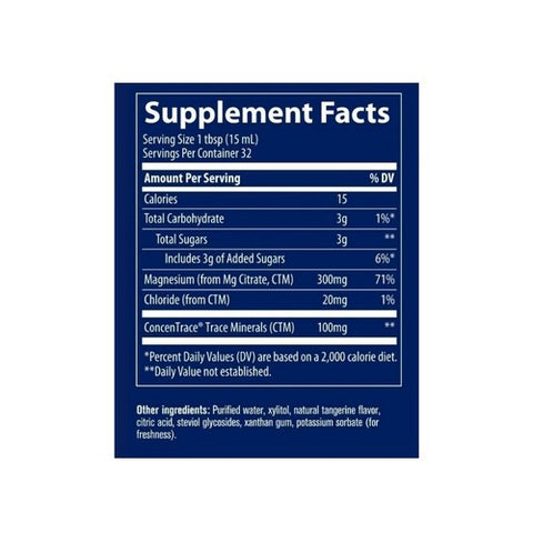 Trace Minerals, Liquid Magnesium, 300 mg, Tangerine 16 Oz