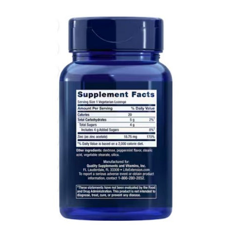 Life Extension, Enhanced Zinc Lozenges, 30 Lozenges