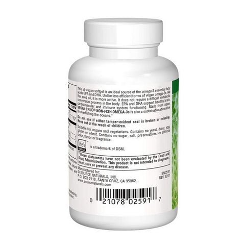 Source Naturals, Vegan True Non-Fish Omega-3s, 300 mg, 30 Softgels