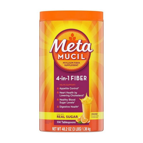 Procter & Gamble, Metamucil MultiHealth Fiber Powder Orange, Smooth Orange 48.2 oz