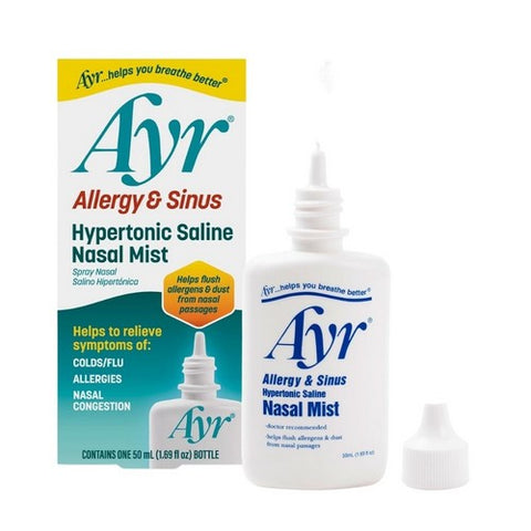 Ayr, Allergy & Sinus Hypertonic Saline Nasal Mist, 50 ml