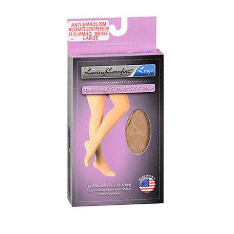 Scott Specialties, Loving Comfort Legs Anti-Embolism Support Thigh High Stockings, Large 1 Pair