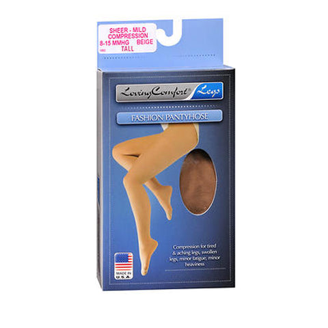 Scott Specialties, Loving Comfort Fashion Pantyhose Sheer Mild, Beige,Large Each