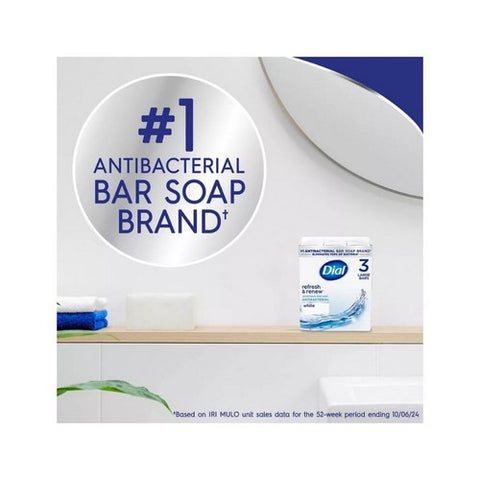 Dial, Antibacterial Deodorant Soap White, 3 X 4 Oz bars