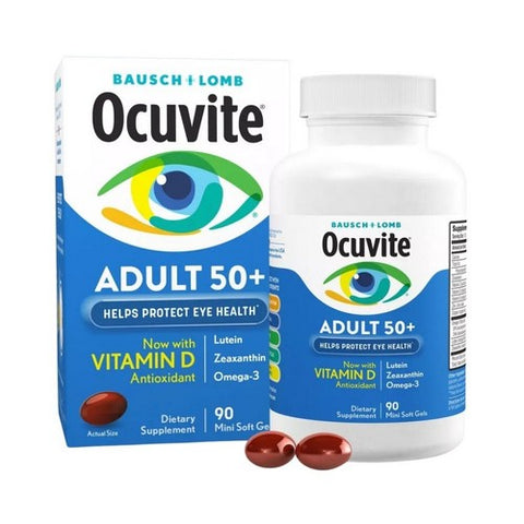 Bausch + Lomb, Ocuvite Adult 50+ Eye Vitamin & Mineral, 90 Softgels