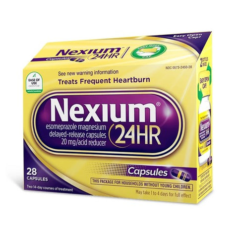 Nexium 24HR, Acid Reducer Heartburn Relief Capsules, 28 Caps