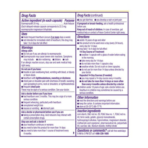 Nexium 24HR, Acid Reducer Heartburn Relief Capsules, 14 Caps