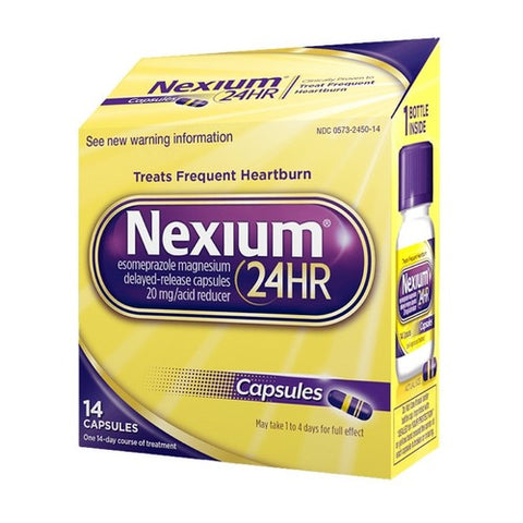 Nexium 24HR, Acid Reducer Heartburn Relief Capsules, 14 Caps
