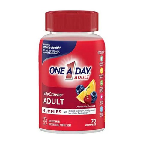 Bayer, One-A-Day VitaCraves Adult Multi Gummies, 70 Each