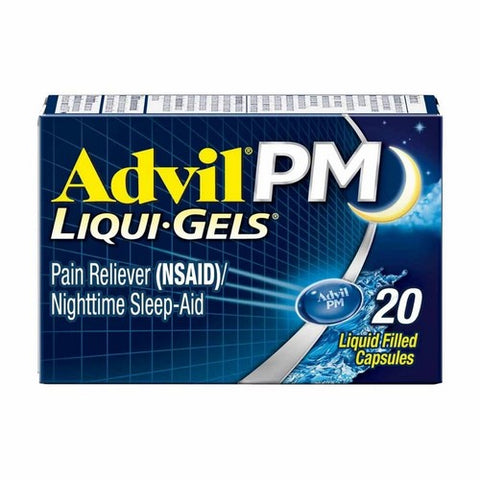 Advil, Pm Ibuprofen Pain Reliever, 20 Liquid Gels
