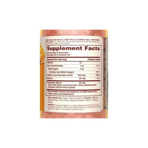 Sundown Naturals, Sundown Naturals Vitamin C Gummies, Orange Flavor 90 Each