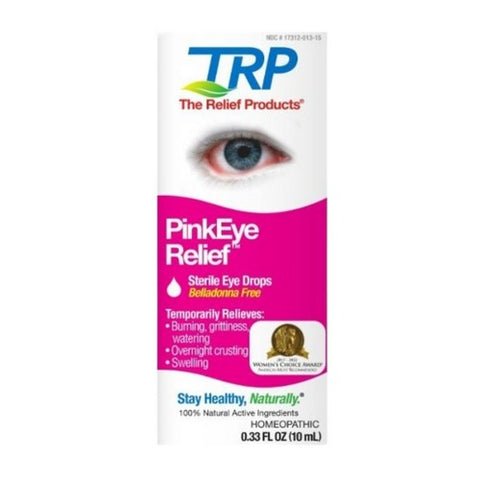 The Relief Products, Pink Eye Relief Homeopathic Sterile Eye Drops, 0.33 Oz