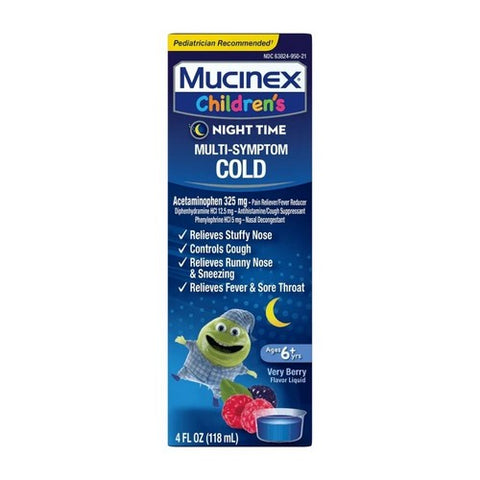 Airborne, Mucinex Children's Night Time Multi-Symptom Cold Liquid, 4 oz