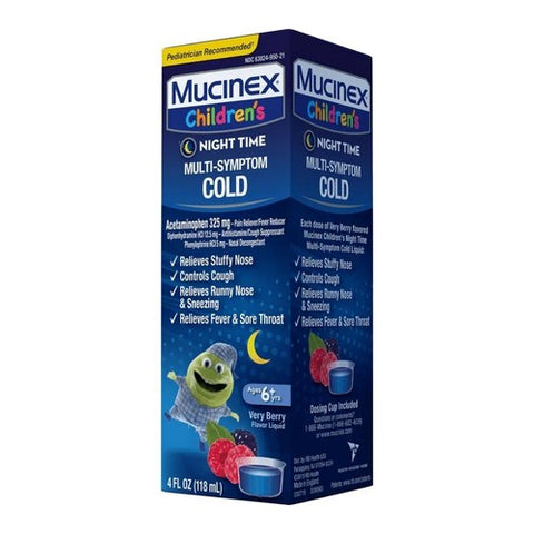 Airborne, Mucinex Children's Night Time Multi-Symptom Cold Liquid, 4 oz