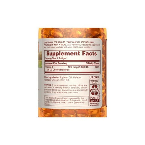Sundown Naturals, Sundown Naturals Vitamin D3, 5000 IU, 150 Softgels