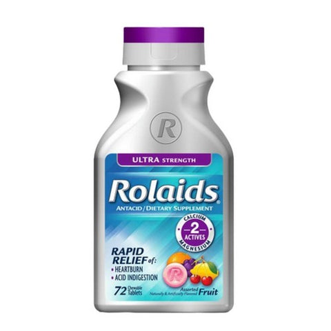 Rolaids, Ultra Strength, Assorted Fruit 72 Chewable Tablets