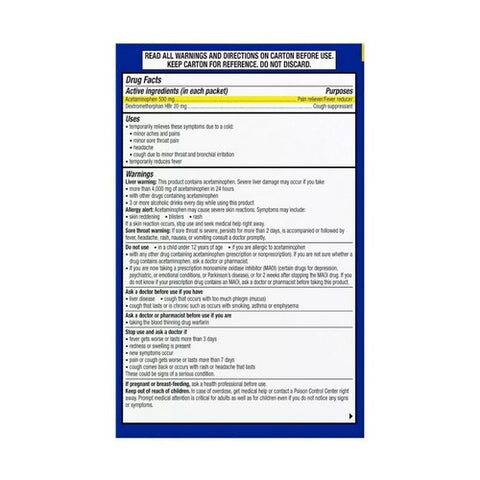 Novartis Consm Hlth Inc, Theraflu Multi-Symptom Severe Cold Powder Packet, 6 Each