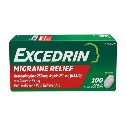 Novartis Consm Hlth Inc, Excedrin Migraine Caplets, 100 Caps