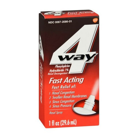 4-Way, Fast Acting Nasal Spray, 1 Oz