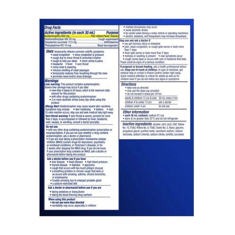 Procter & Gamble, Vicks NyQuil Severe Cold & Flu Liquid, 12 oz