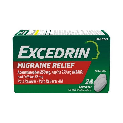 Excedrin, Migraine Pain Reliever, 24 Caps