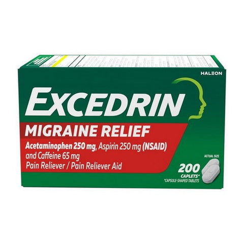 Novartis Consm Hlth Inc, Excedrin Migraine Caplets, 200 Caps
