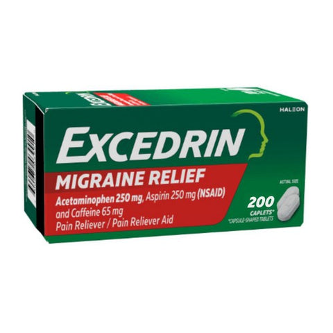 Novartis Consm Hlth Inc, Excedrin Migraine Caplets, 200 Caps