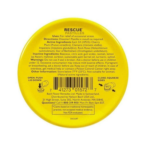 Bach, Rescue Pastilles Tin, Lemon 1.7 Oz