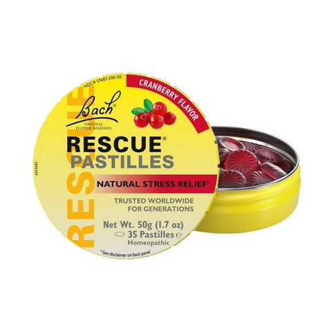 Bach, Rescue Pastilles Tin, Cranberry 1.7 Oz