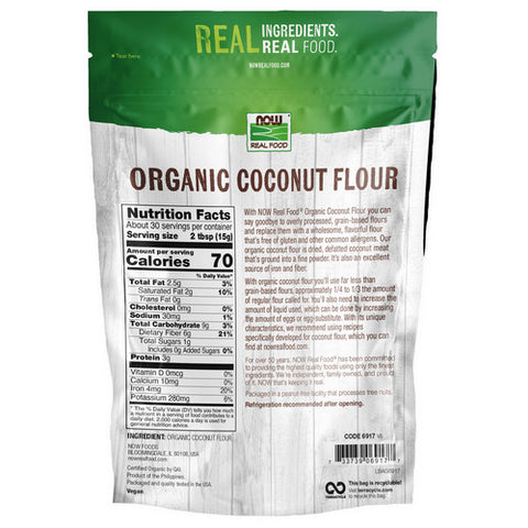 Now Foods, Organic Coconut Flour, 16 oz
