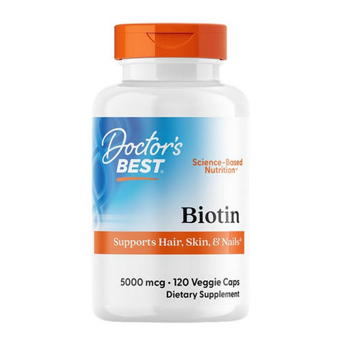 Doctors Best, Biotin, 5,000 mcg, 120 Veg Caps