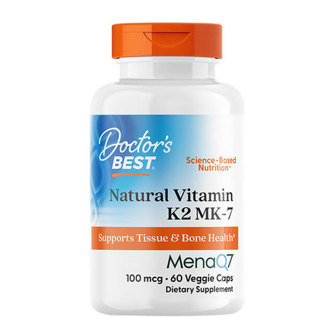 Doctors Best, Natural Vitamin K2 MK-7 with MenaQ7, 100 Mcg, 60 Veg Caps