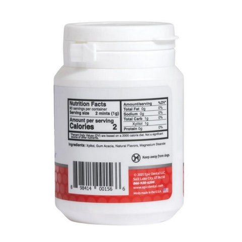 Epic Dental, 100% Xylitol Sweetened Breath Mints, Cinnamon 180 Count