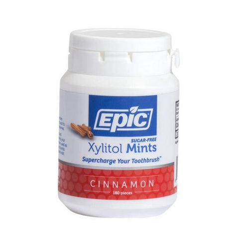 Epic Dental, 100% Xylitol Sweetened Breath Mints, Cinnamon 180 Count