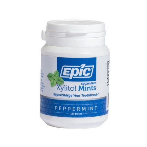 Epic Dental, 100% Xylitol Sweetened Breath Mints, Peppermint 180 Count