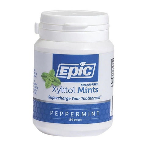 Epic Dental, 100% Xylitol Sweetened Breath Mints, Peppermint 180 Count