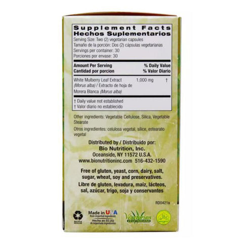 Bio Nutrition Inc, White Mulberry Leaf Extract, 60 Veg Caps