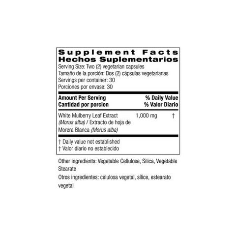 Bio Nutrition Inc, White Mulberry Leaf Extract, 60 Veg Caps
