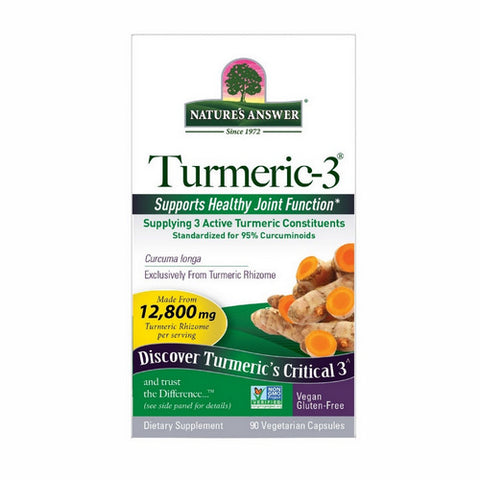Nature's Answer, Turmeric-3, 90 Veg Caps