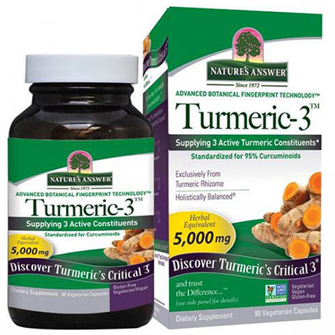 Nature's Answer, Turmeric-3, 90 Veg Caps