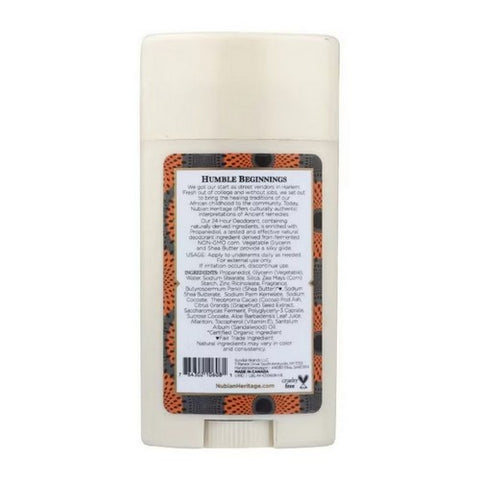 Nubian Heritage, African Black Soap Deodorant, 2.25 Oz