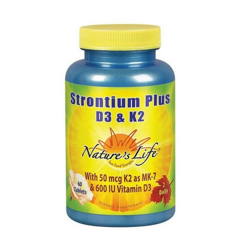 Nature's Life, Strontium Plus D&K, 60 Tabs
