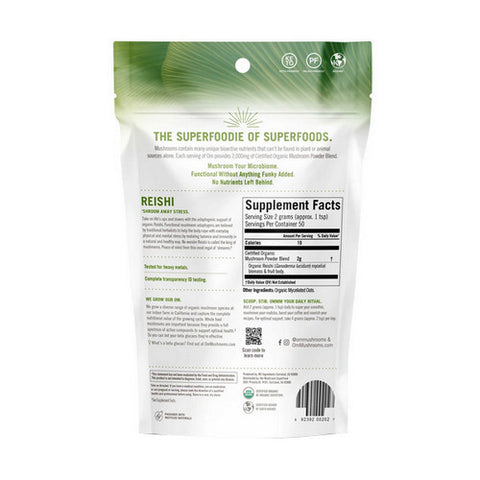 Om Mushrooms, Organic Reishi Mushroom Powder, 3.57 Oz