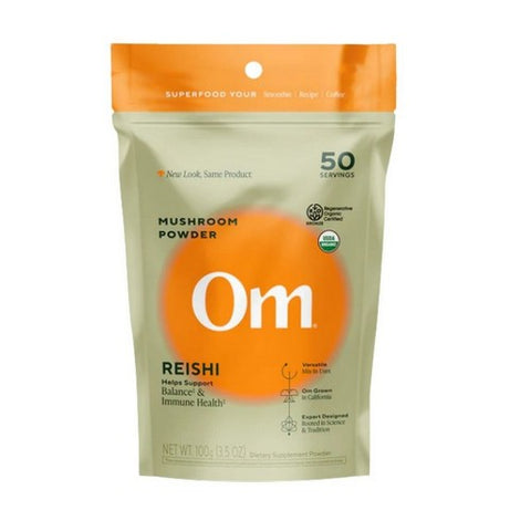 Om Mushrooms, Organic Reishi Mushroom Powder, 3.57 Oz
