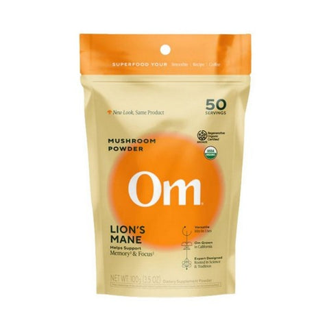 Om Mushrooms, Organic Lion's Mane Mushroom Powder, 3.57 Oz