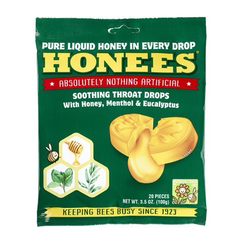 Honees, Cough Drops, Extra-Large Menthol 20 Count