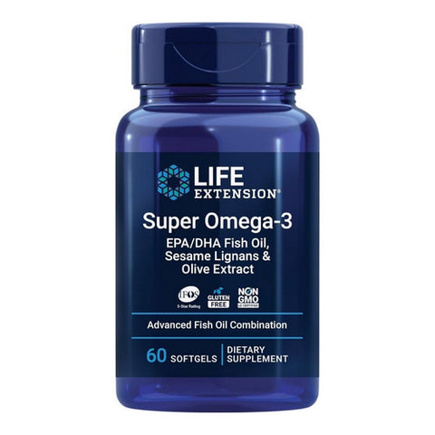 Life Extension, Super Omega-3 EPA/DHA with Sesame Lignans & Olive Fruit Extract, 60 Soft Gels
