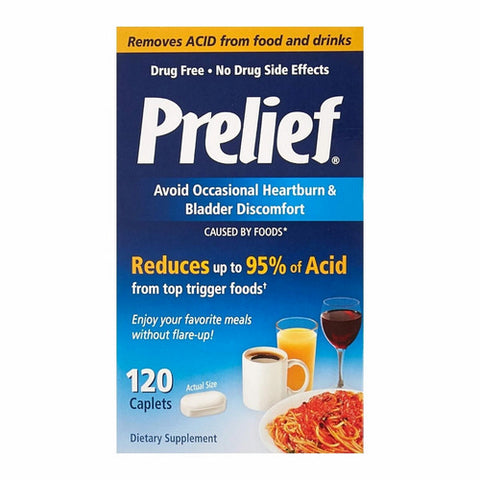 Prelief, Calcium Glycerophosphate Reduces Up To 95% Of Acid Caplets, 120 Caps