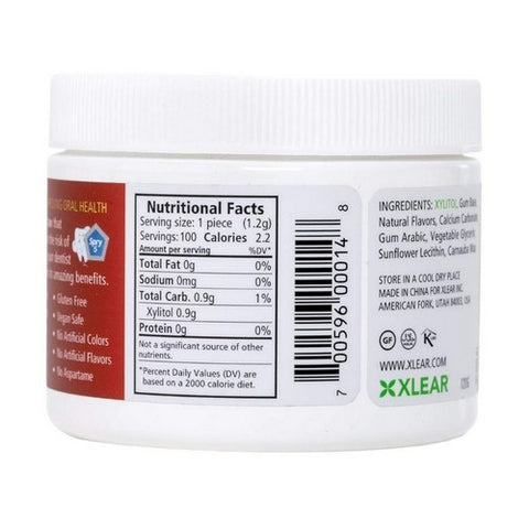 Xlear Inc, Chewing Gum, Cinnamon 100 Count